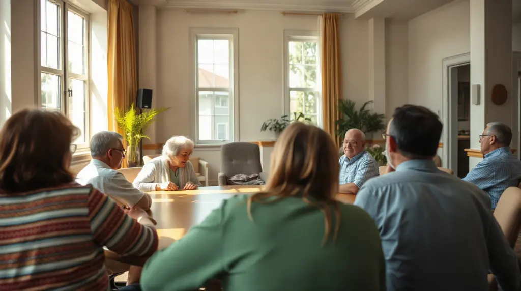 Assemblée générale de copropriété en salle commune
