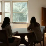 Copropriétaires en réunion dans une salle commune d'immeuble