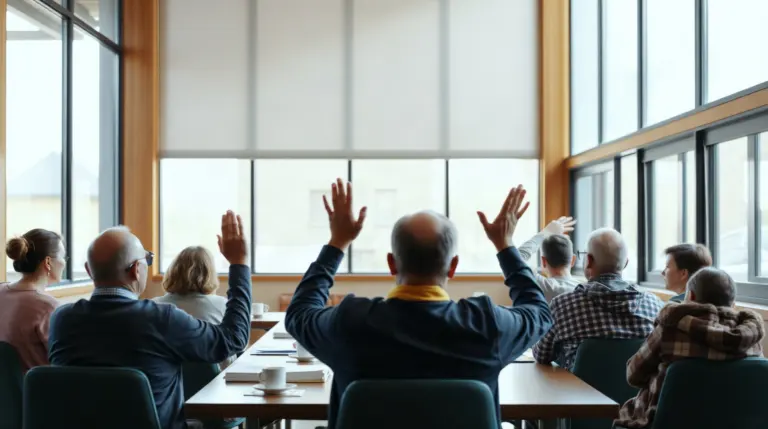 Réunion d'assemblée générale de copropriété